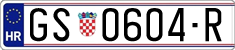 License plate of Croatia, Regular plates
