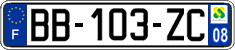 French license plate, SIV (ordinary)
