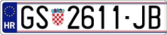 License plate of Croatia, Regular plates