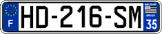 French license plate, SIV (ordinary)