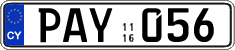 License plate of Cyprus, Regular plates