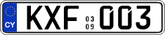 License plate of Cyprus, Regular plates