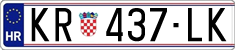 License plate of Croatia, Regular plates