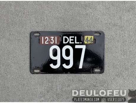 997, License plate without vehicle