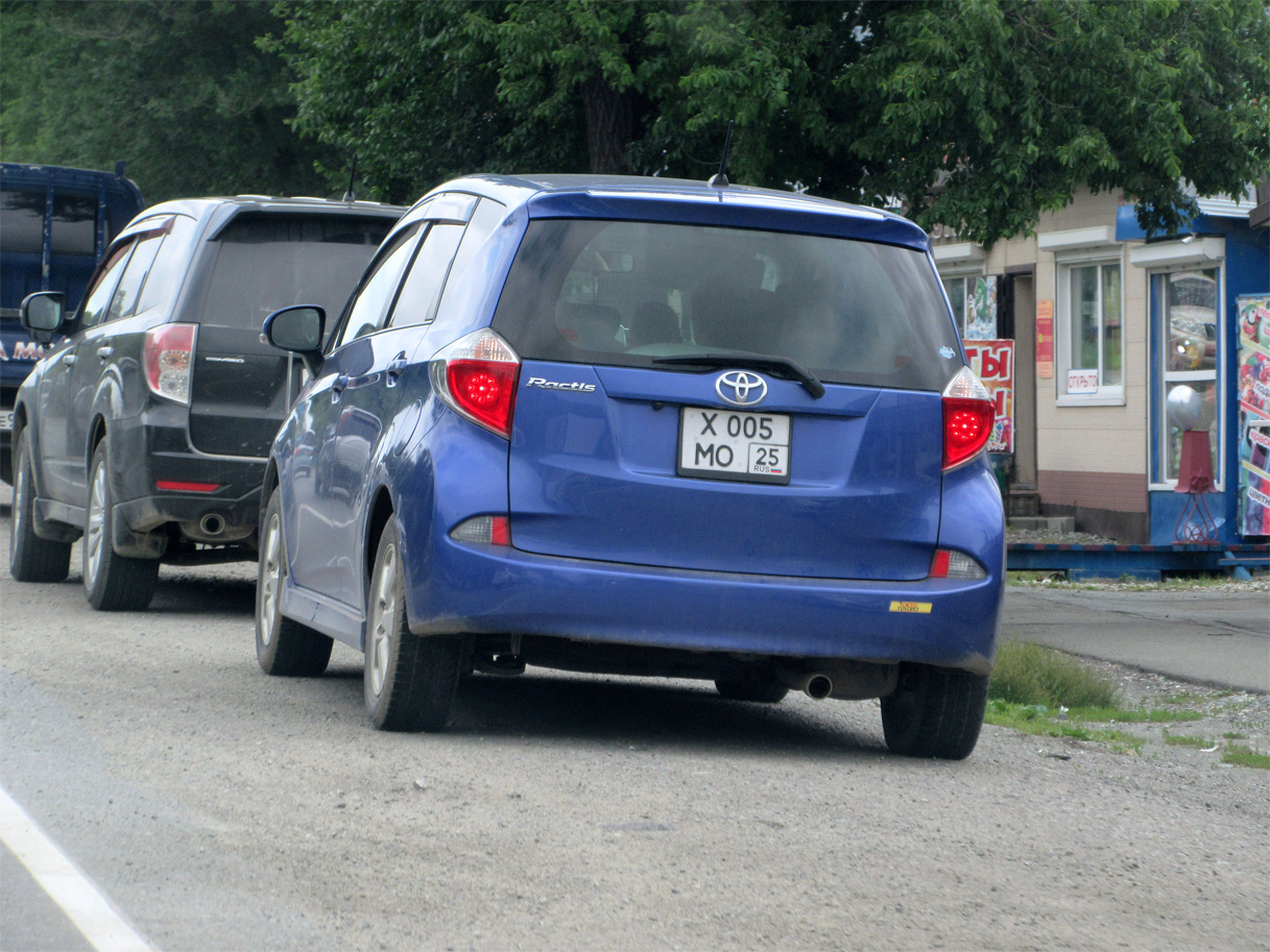х 005 мо 25, Toyota Ractis 2nd gen (XP120), 2010–2016