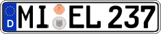 German license plate, Regular plates