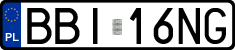 License plates of Poland, Regular car plates