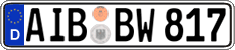 German license plate, Regular plates