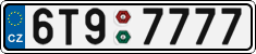 License plate of the Czech Republic, Cars (2001)