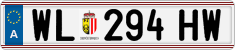 License plate of Austria, Regular plates