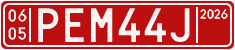 License plate of Sweden, Transit plates
