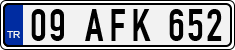 License plate of Turkey, Regular plates