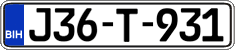 License plate of Bosnia and Herzegovina, Regular plates