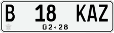 License plate of Indonesia, Regular plates