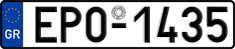 License plate of Greece, Cars