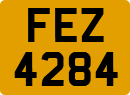 License plate of the United Kingdom, Northern Ireland (1966)