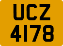 License plate of the United Kingdom, Northern Ireland (1966)