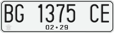 License plate of Indonesia, Regular plates
