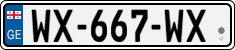 License plate of Georgia, Cars (2014)