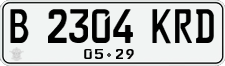 License plate of Indonesia, Regular plates