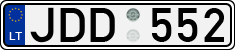 License plate of Lithuania, Cars