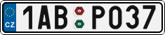 License plate of the Czech Republic, Cars (2001)