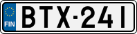 License plate of Finland, Cars