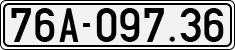 License plate of Vietnam, Cars