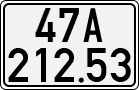 License plate of Vietnam, Cars