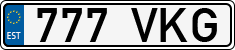 License plate of Estonia, Regular car plates
