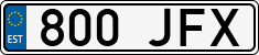 License plate of Estonia, Regular car plates