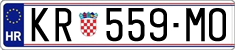 License plate of Croatia, Regular plates