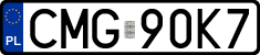 License plates of Poland, Regular car plates