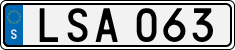 License plate of Sweden, Regular plates