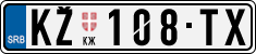 License plate of Serbia, Cars