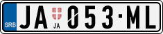 License plate of Serbia, Cars
