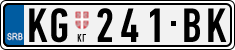 License plate of Serbia, Cars