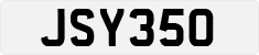 License plate of Jersey, JSY123