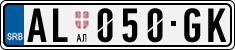 License plate of Serbia, Cars
