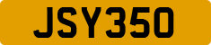 License plate of Jersey, JSY123
