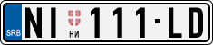 License plate of Serbia, Cars