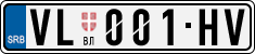 License plate of Serbia, Cars