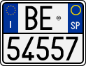License plate of Italy, Motorcycles (1994 year series)