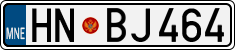 License plate of Montenegro, Cars