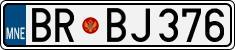 License plate of Montenegro, Cars