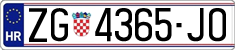 License plate of Croatia, Regular plates