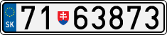 License plate of Slovakia, Military