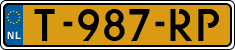 License plate of the Netherlands, Cars