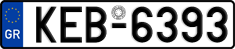 License plate of Greece, Cars