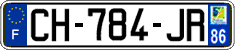 French license plate, SIV (ordinary)